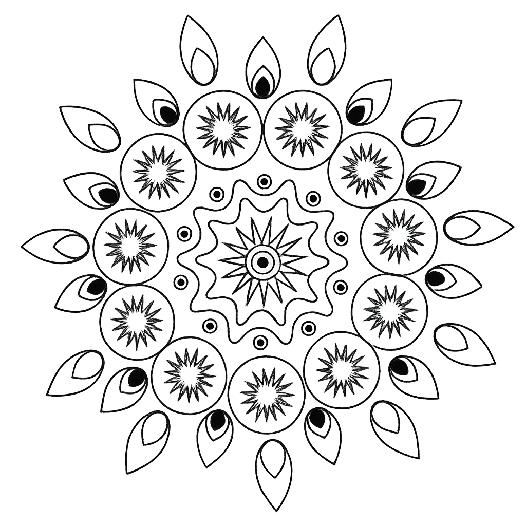 Symbole mandala étoile